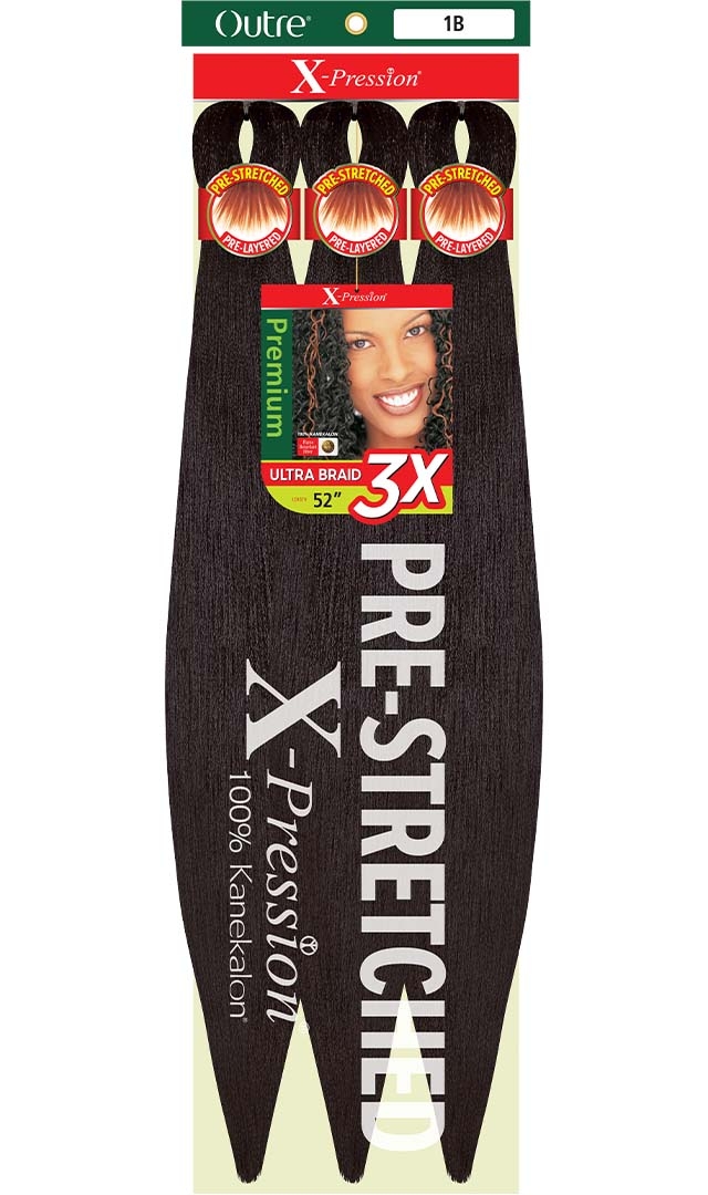 X-Pression Pre-stretched Hair Braiding Extensions 50 Color 1/30 ombre