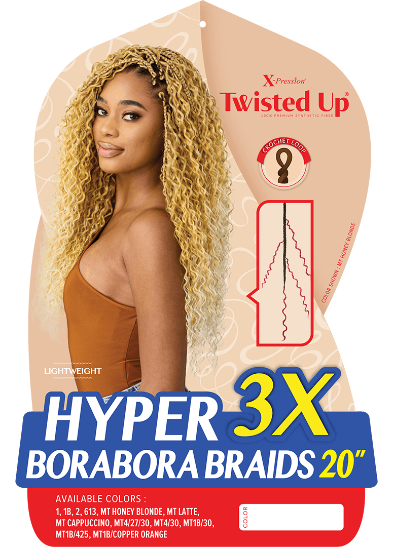 Hyper Borabora Braid 20″ 3X - Outre Xpression Twisted Up