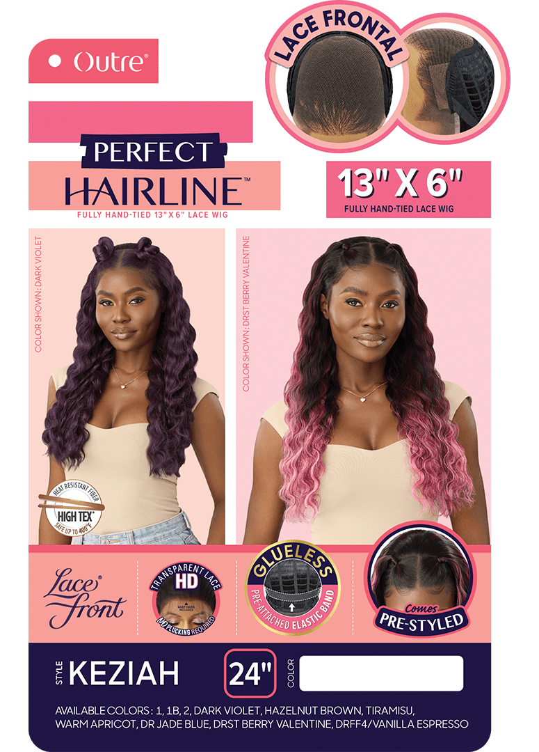 Keziah - Outre Perfect Hairline - Fully Hand-tied Lace Wig