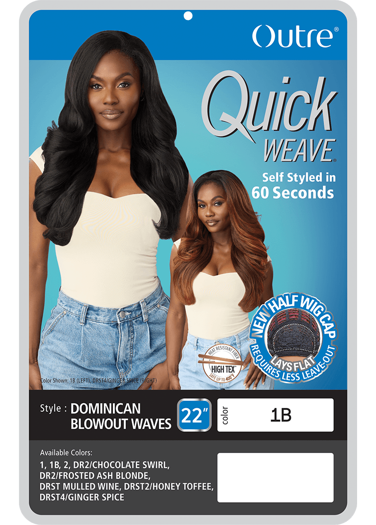 Quick Weave - Dominican Blowout Waves - Outre - SYN Half Wig