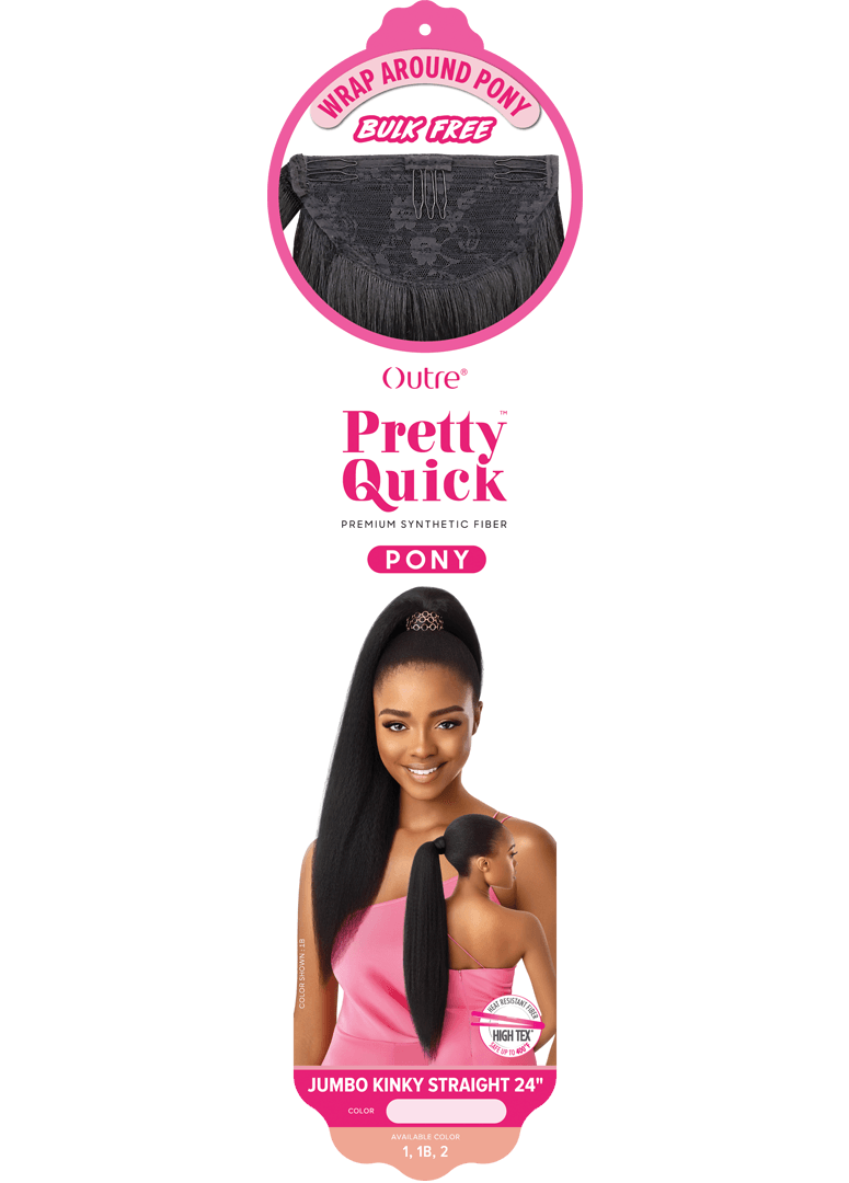 Outre Jumbo Kinky straight ponytail 24