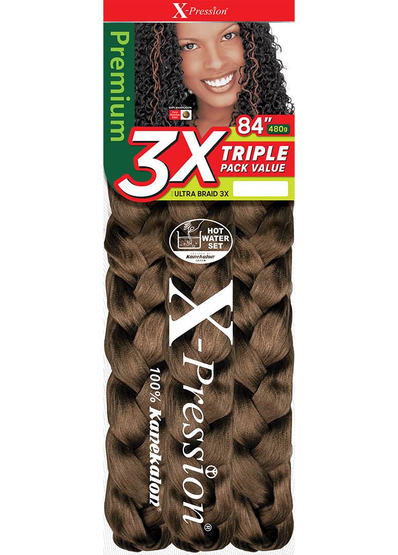 X-pression Premium Original Ultra Braid. - Color 4 (Pack of 3)