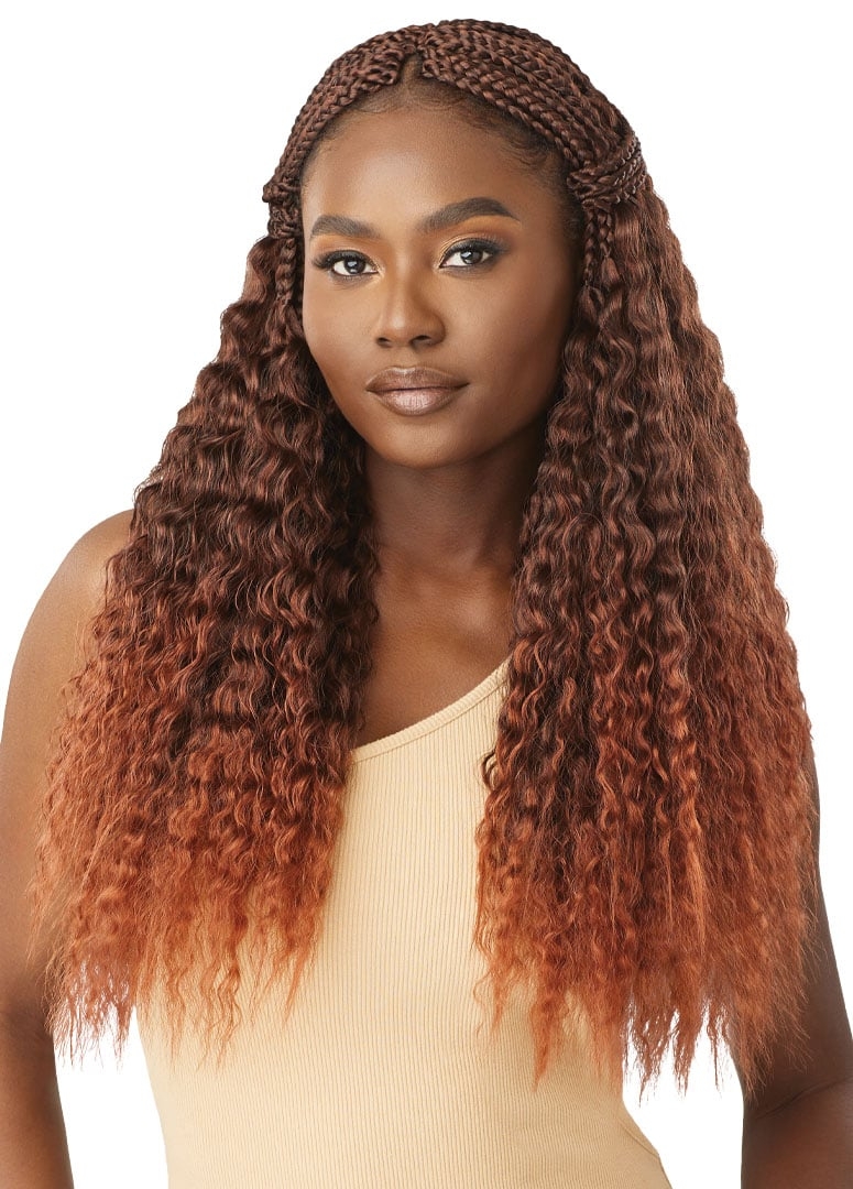 Green Box Braid Wig, Wigs for Black Women, Light Weight Braided Wig, Long  Braided Wig, Lace Closure 