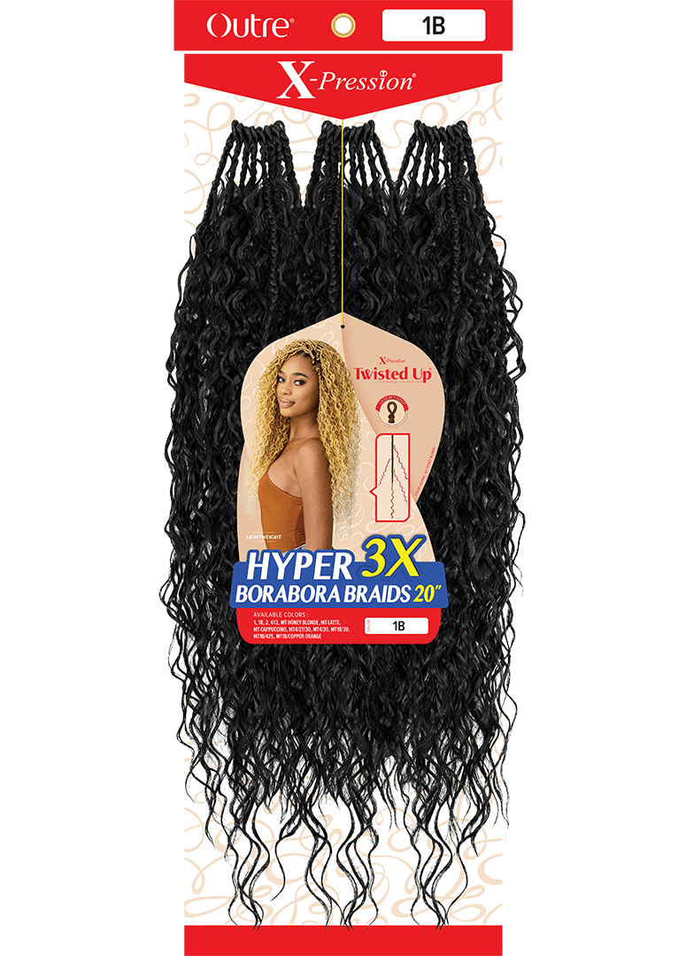 ヘアモア Hyper Borabora Braid 20″ 3X - Outre Xpression Twisted Up
