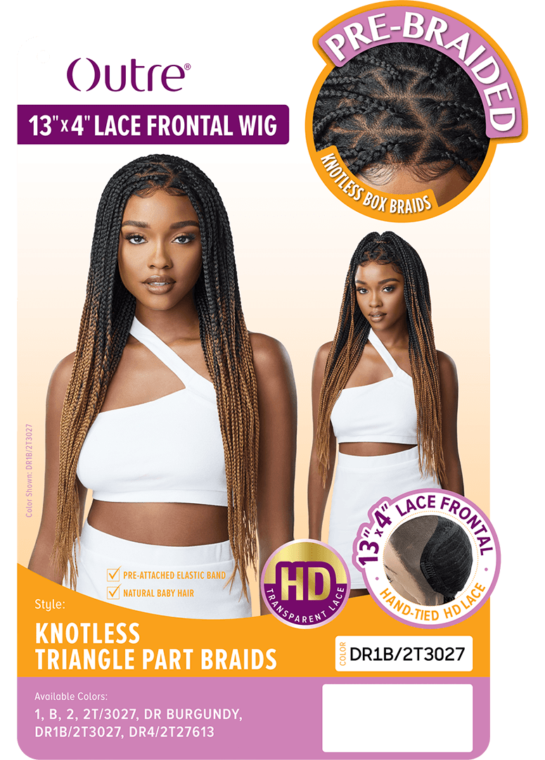 Knotless Triangle Part Braids - Outre