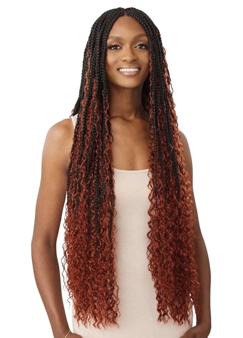 Color 30 and Burgundy Individual Box Braids